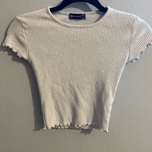 White Cropped Shirt - Size XS